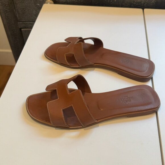 Hermès Oran leather mules - Picture 3 of 6